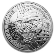 KOIN SILVER 1 OZ - Laos Tiger (Panthera Tigris) .999 Silver BU Coin