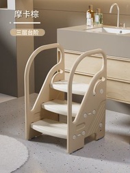 寶寶洗手階梯凳丨兒童盥洗台踩腳凳丨浴室增高凳丨幼兒扶手樓梯墊腳凳【平行進口】
