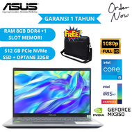 LAPTOP ASUS X1400EP-EK405 WITH CORE i5 RAM 8GB SSD 512GB + OPTANE 32GB NVIDIA GeForce MX330 LAYAR 14"FHD