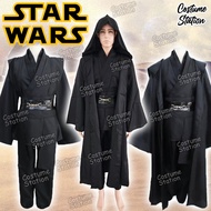 Star Wars Black Jedi Sith Costume / Adult Skywalker Costume - S
