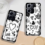 DY-316 Clear Case for All Types of XIAOMI REDMI NOTE 12 4G LOVE MOTIF Mobile Phones