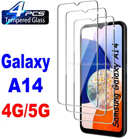 2/3/4Pcs Tempered Glass For Samsung Galaxy A14 4G 5G Screen Protector Glass Film
