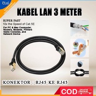(clai)3 Meter Iron LAN Cable – FTP Cable 3m Ethernet RJ45 Cat6e Network Server High Speed Connection