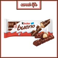 43G KINDER BUENO CHOCOLATE BAR WITH MILK &amp; HAZELNUT FLAVOUR 2INDIVIDUALLY WRAPPED BARS COKLAT