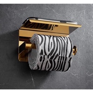 DT19-48 Tissue Holder With Gold Stainless Steel Wall-Mounted Storage Stand G4-3