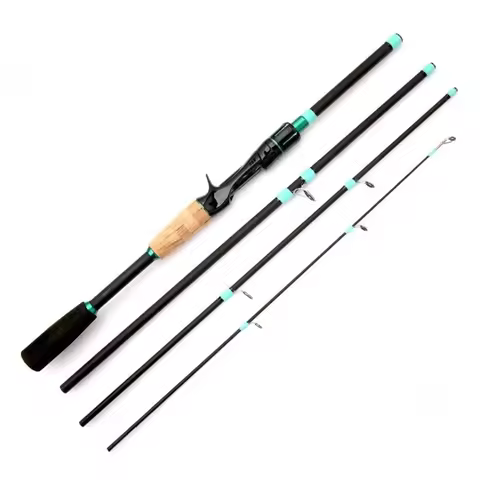 4 Sections Spinning Fishing Rod M Power Carbon Casting Fishing Rod 1.65m/1.8m/2.1m Portable Carbon F