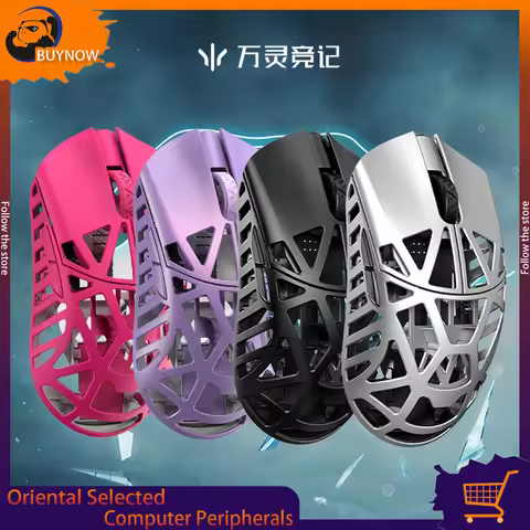 Wanling Beast X Max Mouse 8k Dual Mode Paw3950 Wlmouse Magnesium Alloy Gaming Mouse Lightweight Holl