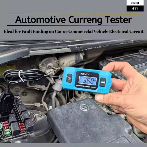 Car Circuit Tester Current Test Fuse Diagnostic Tool 12V Range 0.01~19.99A Repair Detector Galvanome