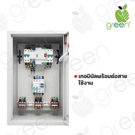 APPLEGREEN  ตู้สลับแหล่งจ่ายไฟอัตโนมัติ ชนิดสลับเร็ว สำเร็จรูป 220Vac 63A  ATS Single phase ความเร็ว 0.6Ms มี Voltage Protection Relay