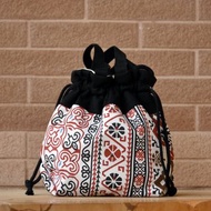 三合一肩背/斜背/手提束口水桶包 ~ 古典圖案(A52)