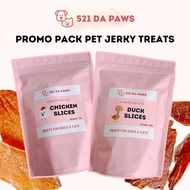 521 Da Paws Dog & Cat Treats 100% Natural Chicken & Duck Meat Jerky Promo Pack 200g / Pet Training S