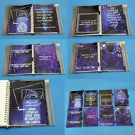 Bluish Motivation Quote Binder Divider 2 Rings, 6 Rings, 20 Rings, 26 Rings 1 Set of 8 Cheap Sheets