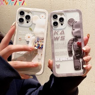 For Oppo Reno 6 Pro+ Reno6 Z 6 Lite A16 A16S A54S K9 K5 K3 R17 Pro R15 R15X R11 R11S R9S Fashion Tide Brand Bearbrick Couple Case Soft Transparent Casing Shockproof Phone Cover