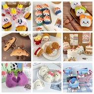 Cute Food Plush Keychain Cake Doll Hamburger Fries Croissant Baguette Claw Machine Doll