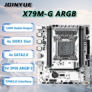 JGINYUE X79M-G ARGB Motherboard for E5 26XX V2 series CPU LGA2011 M-ATX DDR3 RAM TPM interface For h
