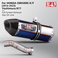 For CBR500R CBR500F CBR500X CBR500 2016-2024 Motorcycle Exhaust System Modified Middle Link Pipe wit