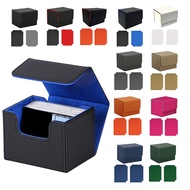 100+/130 Card Organizer PU Leather Slotted Storage Box Deck Card Case Organizer Holds Pu Card Deck T
