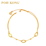 POH KONG 916/22K Gold Oval Link Bracelet