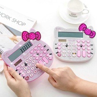 Cartoon Calculator Cute Kt Cat Calculator Rhinestone Diamond Voice Computer Stationery Gift wangm3
