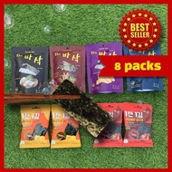 All Flavors 'Buldak and 5 other flavors(8 packs)', The Real Crispy Korean Seaweed Chips [The Basak]