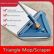 Triangle Mop, bathroom floor brush mop Long Handle Spin Mop, mop Lantai Dinding Segi Tiga mop lantai serbaguna