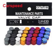 RAYS Car Tire Wheel Valve Caps Air Dust Caps Tyre Rim Stem Covers Aluminum Alloy Waterproof Car Styl