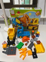 二手LEGO 10812 卡車與履帶式挖土機 Duplo 得寶系列