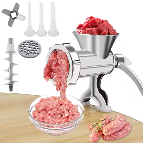 Manual Meat Grinder Rustproof Meat Grinder Sausage Maker With 3 Sausage Maker Tube Multifunctional T
