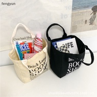 FY  New Small Canvas Lunch Box Lady Food Storage Bags Lunch Bag Handbag Pouch Picnic Tote Small Handbag Dinner Container n