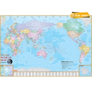 🌎 World Map Political (61cm x 91cm / 24” x 36”) Peta Dunia | World Map Poster A1 | High Quality Wor
