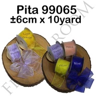 Premium Ribbon 99065 6cm x 10yard - Ribbon - Gold Ribbon - Gift Ribbon