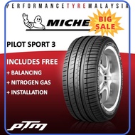 ⭐ [100% ORIGINAL] ⭐ Michelin Pilot Sport 3 PS3 15 16 INCH TYRE (FREE INSTALLATIONDELIVERY)19555R15 19550R15 18555R15 20545R16 21555R16
