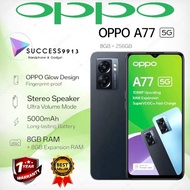 【BISA COD | KREDIT】Oppo A77 5G RAM 8/256 Original Glow Design Fingerprint Proof HP OPPO MURAH