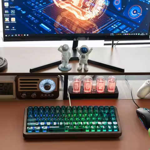 Womier WD75 V2 75% VIA Support Wireless Mechanical Wooden Keyboard Tri-Mode Custom RGB Hot Swappable