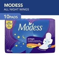 Modess All Night Extra long with wings Sanitary Napkins 10s. Heavy flow,Fast Absorbing Against Leaks