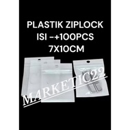 100pcs 7x10 cm Ziplock Plastic Plastic Accessories/ White Clip Plastic/ Multipurpose Plastic/