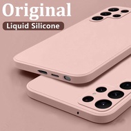 Samsung Galaxy S22 Plus S22 Ultra Original Soft Square Liquid Silicone Phone Case Shockproof Cover