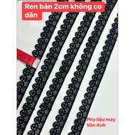 [Bundle 12 meters-13 meters] 2cm black DECORATIVE LACE: non-elastic used to decorate clothes, dresse