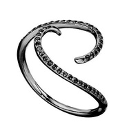黑鑽石戒指 個性14K金黑戒指 極簡主義結婚戒指 優雅簡約黑鑽戒指