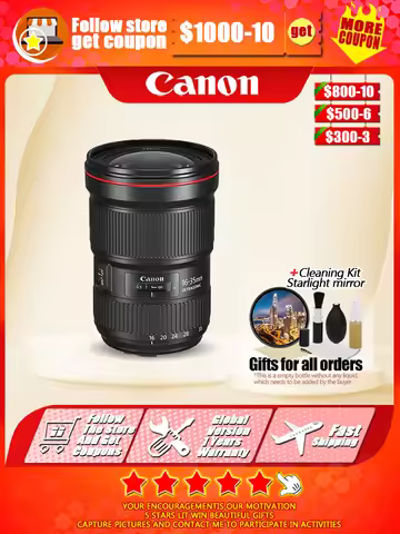 Canon Lens Canon 16–35mm F2.8L III USM Lens Wide Angle Fish-Eye Large Aperture DSLR Camera Lens
