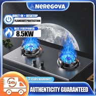 ❗3 Years Warranty❗8.5KW dapur gas stainless steel/stainless steel stove/gas stove/double burner gas 