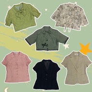 KEMEJA Patterned Blouse Shirt Vintage/ Short SleeveWanita 2 Outer Pinterest Inspiration