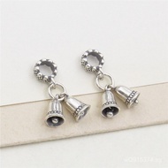 S925Handmade Braided Rope Pendant Beaded Sterling Silver Accessories DIY Wind Chime Necklace Bracele