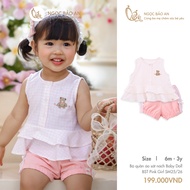 M&B (6Y-3Y) Clothing Set Sleeveless Lovely Babydoll made of soft, fashionable cotton for girls 7kg4 