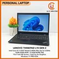 LENOVO THINKPAD L15 GEN 2 INTEL CORE I5-1135G7 16GB RAM 512GB NVME SSD USED LAPTOP REFURBISHED NOTEB