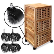 屯京 - [5件裝] 2吋黑色透明腳輪 PU萬向輪 家具腳輪 電競椅專用輪子 辦公椅萬向輪 [平行進口]