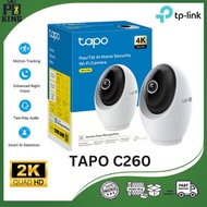 TP-Link Tapo C260 4K 8MP AI Smart CCTV | Pan Tilt 360° | Dual-Band WiFi 2.4GHz/5GHz | Motion Detect