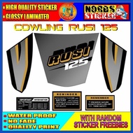 ∵ ◱ § COWLING MASKARA RUSI 125 STICKER DECALS