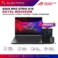 Asus ROG Strix G16 G615L-MS5068W 16 2.5K 240Hz Gaming Laptop (CU7-255HX 16GB 1TB RTX5060 8GB W11)