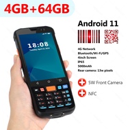 Android 11 Handheld PDA 1D 2D Barcode Scanner Touch Screen Keyboard Portable Data Collector POS Term